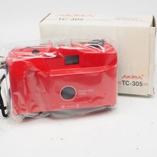 Akira TC-305 RED 35mm camera with 35mm Prime lens, BOXED, NOS, LOMO, W51