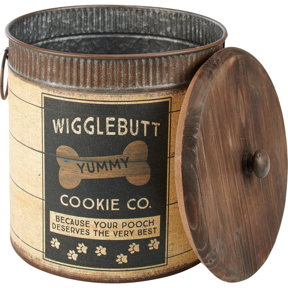 Wigglebutt Cookie Co. Dog Pet Canister Set Treat Holder Set of 2 Dog Mom Dad NEW - Image 4 of 4