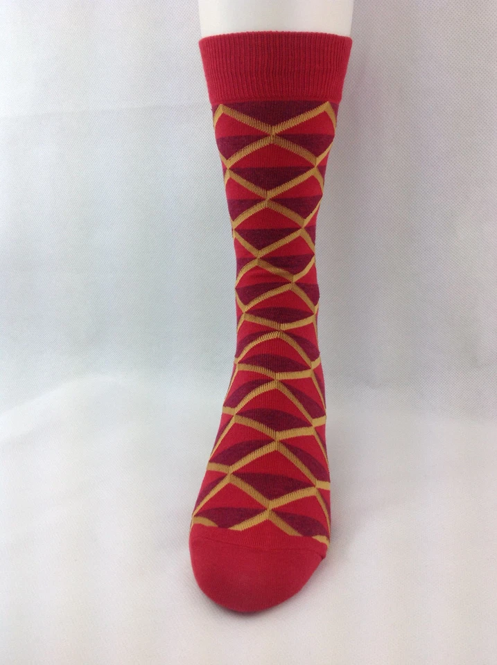 Оттенки красного геометрический мужской Crew платье носки - Изображение 2 из 3