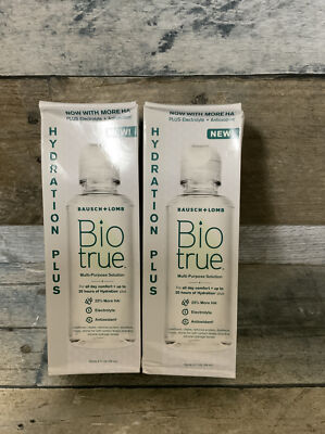  BioTrue Multi-Purpose Hydration Plus Contact Lens Solution 4oz (Lot Of 2)