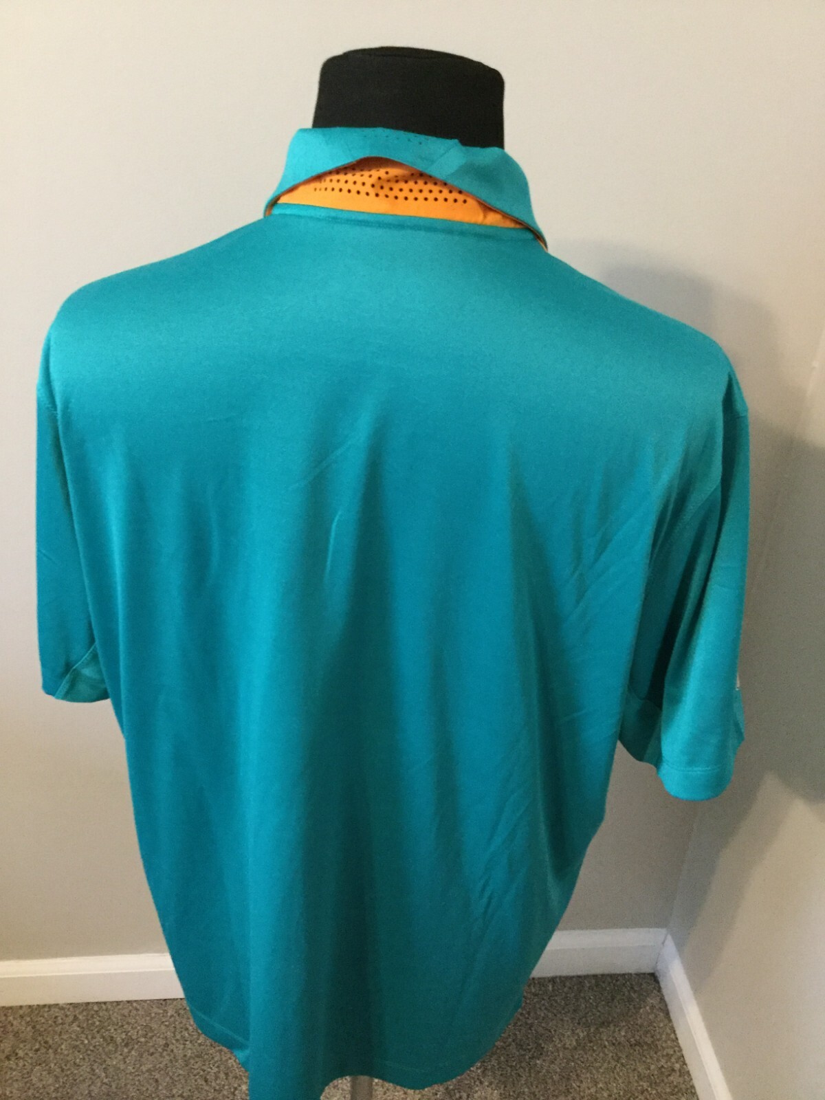 Nike DriFit NFL On Field Apparel Miami Dolphins Polo Shirt Mens Size