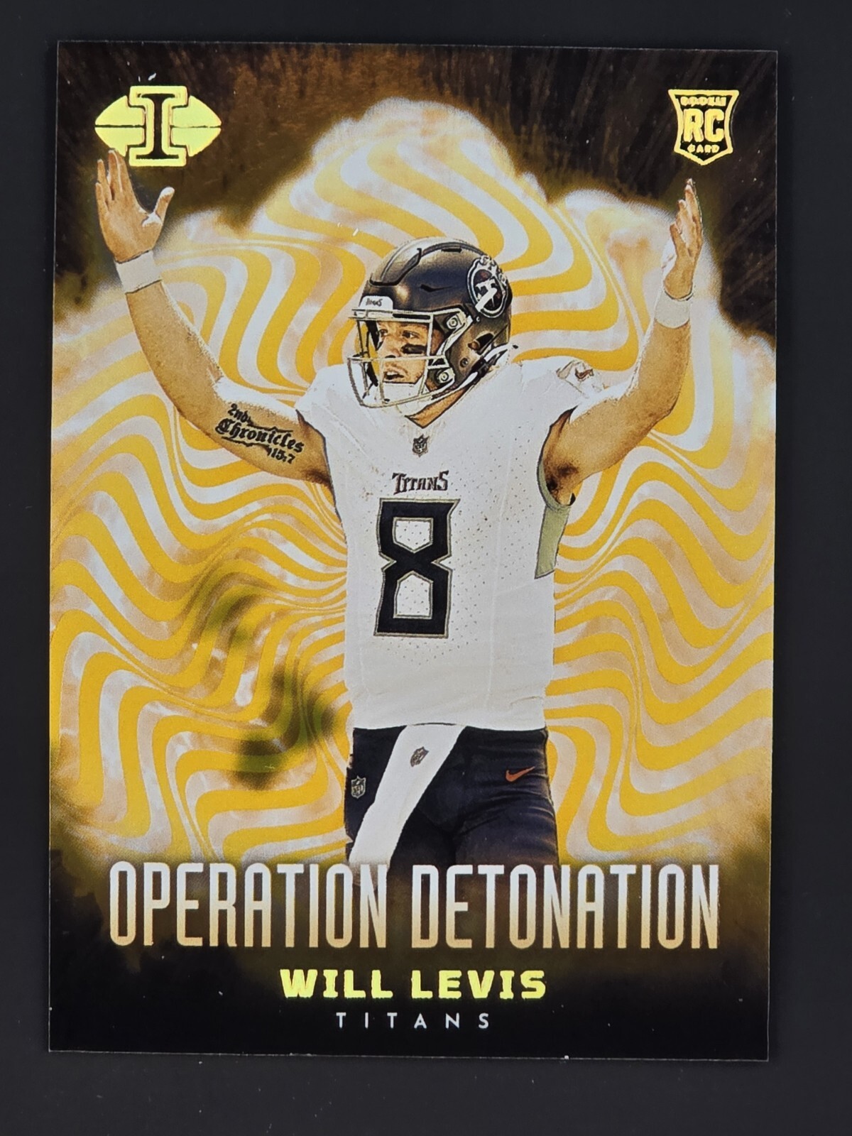 2023 Panini Illusions Football Operation Detonation Gold #24 Will Levis /25 (RC)