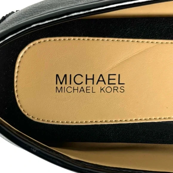 Michael Kors Black Leather Fulton Moc Flats image 6