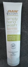Raw Sugar Simply Hand Wash for Sensitive Skin - Green Tea + Cucumber + Aloe Vera