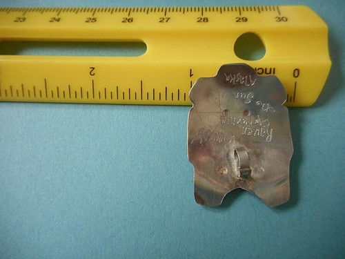 Colgante de colección de plata esterlina forjada a mano grabado en Alaska ""The Sun"" 23D72 - Imagen 5 de 7