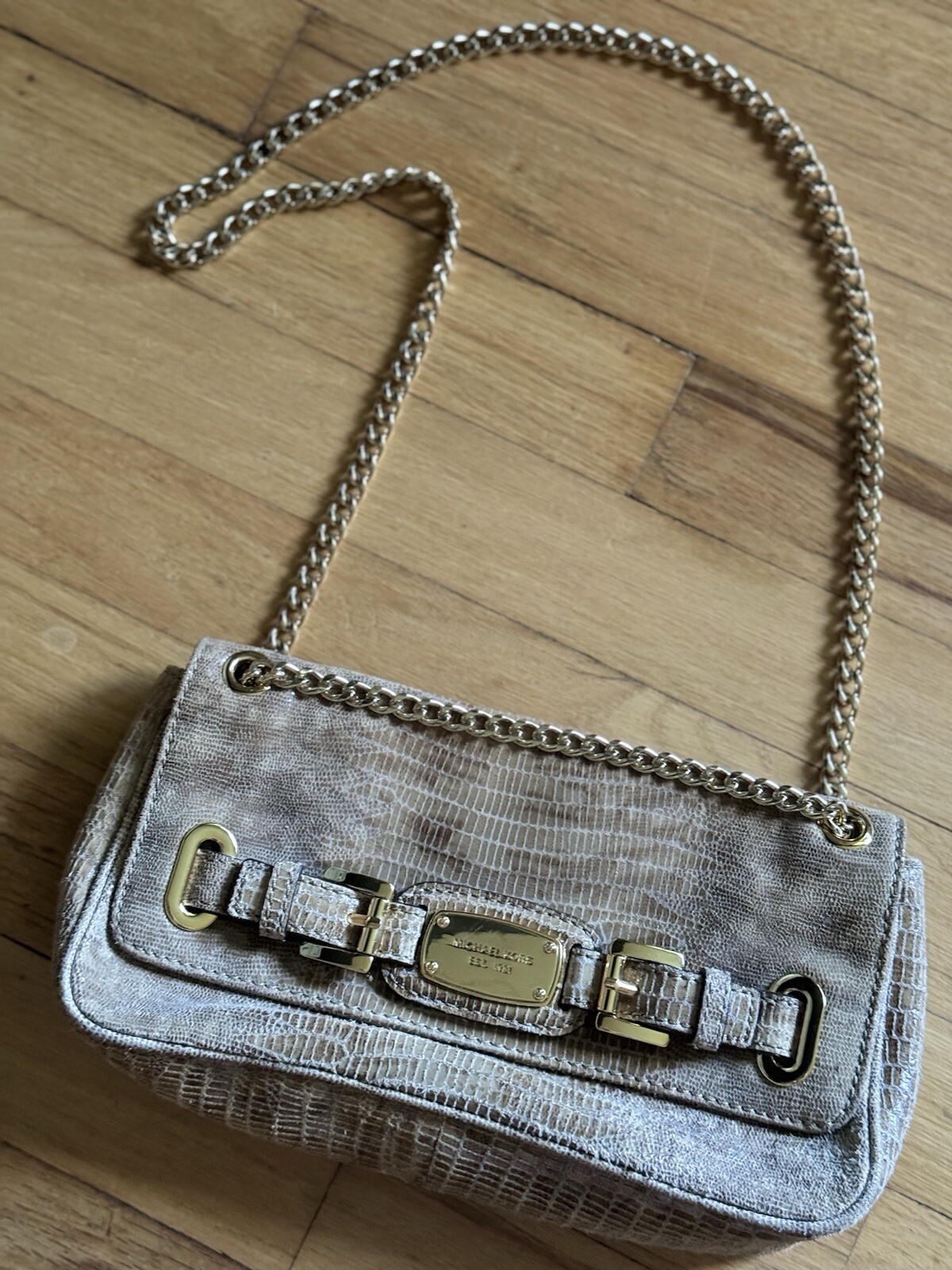 Michael Kors Python Hamilton Snakeskin Embossed L… - image 1