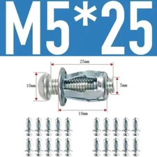 Expansion Screw Petal Nut,Petal Shape Metal Nut with Screws Easy Installation