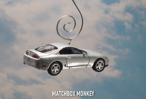 1993 Silver Toyota Supra Custom Christmas Tree Ornament 1/64 Adorno Hatchback - Picture 8 of 12