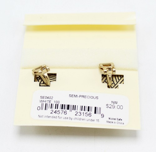 Pendientes con clip de piedra grande semipreciosa The SAK NUEVOS CON ETIQUETAS #SAK101 - Imagen 2 de 3