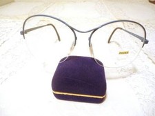 Vintage Zeiss Designer Eyeglass Frames Blue Large 55 15 135 Lot 522