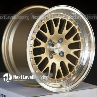 Circuit Performance CP21 16x8 4x100 +25 Gold Wheels Fits Acura Integra DC2 JDM