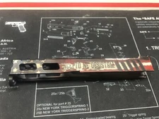 Custom Glock 19 Gen 3 Slide Vortex Venom Cut Engraved Cerakote Flag 9mm G19 P80