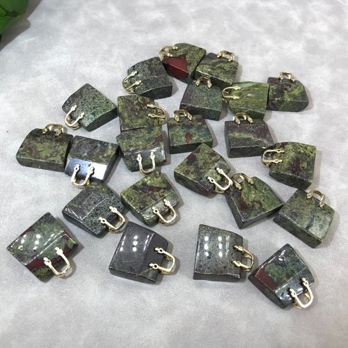 Bolsa de piedra de sangre de dragón natural 5 piezas cristal de cuarzo calavera tallada reiki curación 1" - Imagen 3 de 12