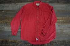 Vintage 1993 Levis Red Long Sleeve Button Shirt Mens L 90s 100 Cotton
