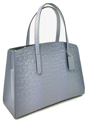 Coach Tote Large Signature Leather Charlie Carryall Handbag 51728 (Mist Blue) 192643919907 | eBay