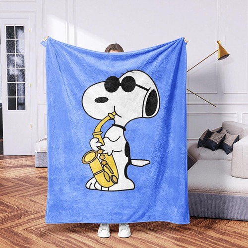 3D Cartoon Snoopy Print Series Sleeping Blanket, Sofa Bed Sheet Blanket - Picture 3 of 23