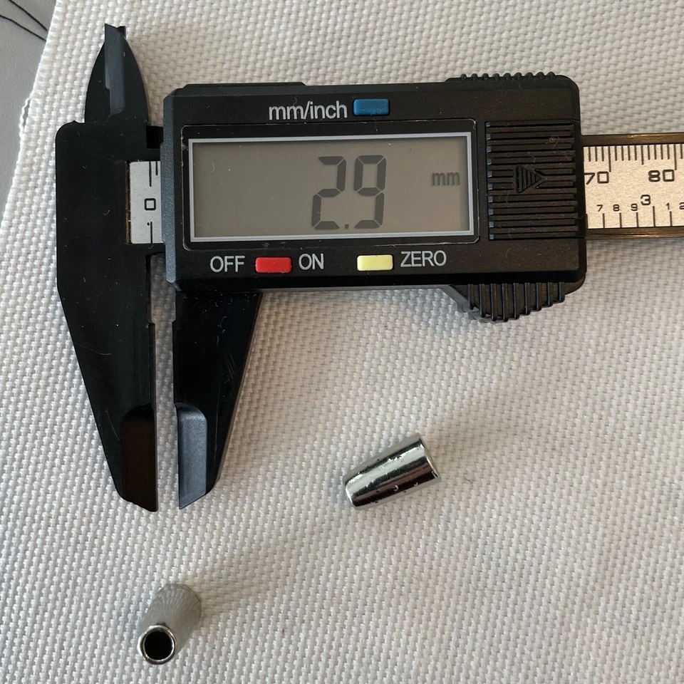 Tapón de cable cónico/extremo de bloqueo plateado brillante de metal 4 piezas - traje de cable de 2-3 mm Foto 4 de 4