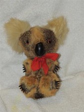 Vintage Real Kangaroo Fur Koala Bear 7" Plush Stuffed Australia Marsupial