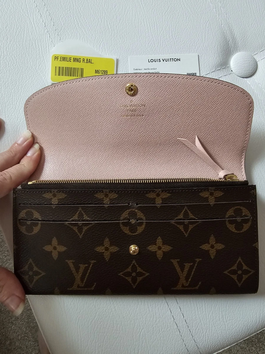 Louis Vuitton Emilie Wallet, Pink, One Size