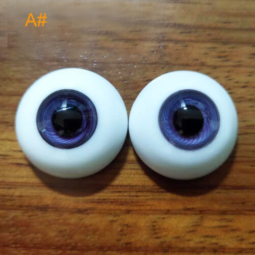 [wamami] Purple/Blue 24mm Round Glass Eyes Eyeball BJD Doll Dollfie Reborn DIY - Afbeelding 1 van 10