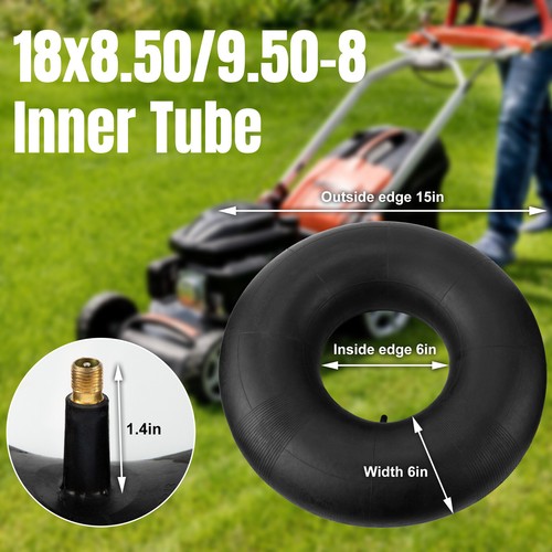 2x Schlauch 18x8.50-8 18x9.50-8 TR13 Gerades Ventil Aufsitzmäher Rasentraktor DE - Bild 4 von 13