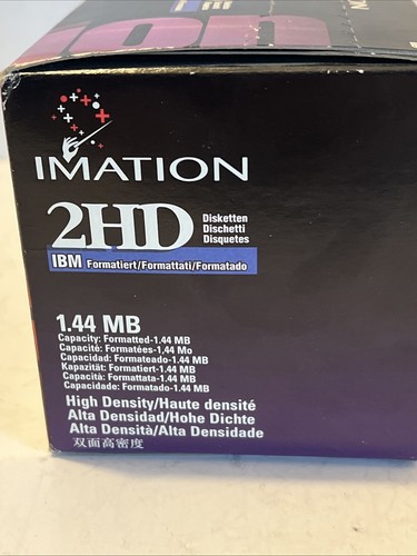 SEALED Box Of "25" Imation 2HD 3M Diskettes 3.5" 1.44 MB IBM Formatted (A8) - Photo 5/5