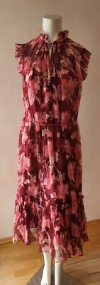 Zimmermann Seidenkleid maxikleid concert flutter flower Gürtel gr. m 38 40 NP850