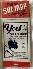Vintage High Grade SKI brochure: 1972 eastern SKI MAP & winter vacation guide 