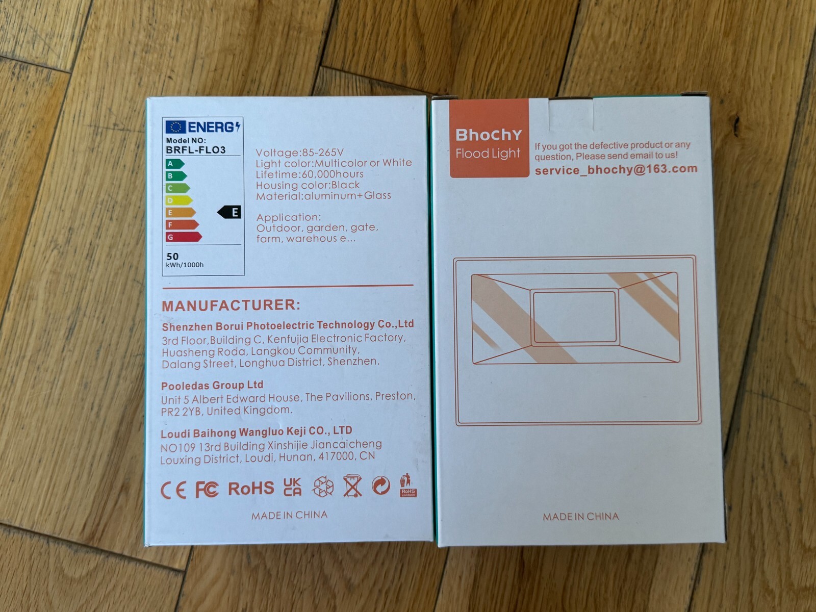 2 x Bhochy LED Floodlight Outdoor 800W Equivalent 8000LM, Smart RGB