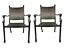 thumbnail 1  - Outdoor Chairs Set Of 2 Cast Aluminum Patio Furniture Dining Wicker Balcony