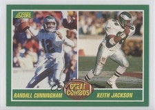 1989 Score Great Combos Randall Cunningham Keith Jackson #281 kb7