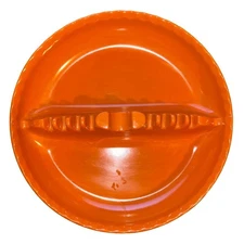 Vintage Dale Chemical Co. Orange Divided Serving Dish