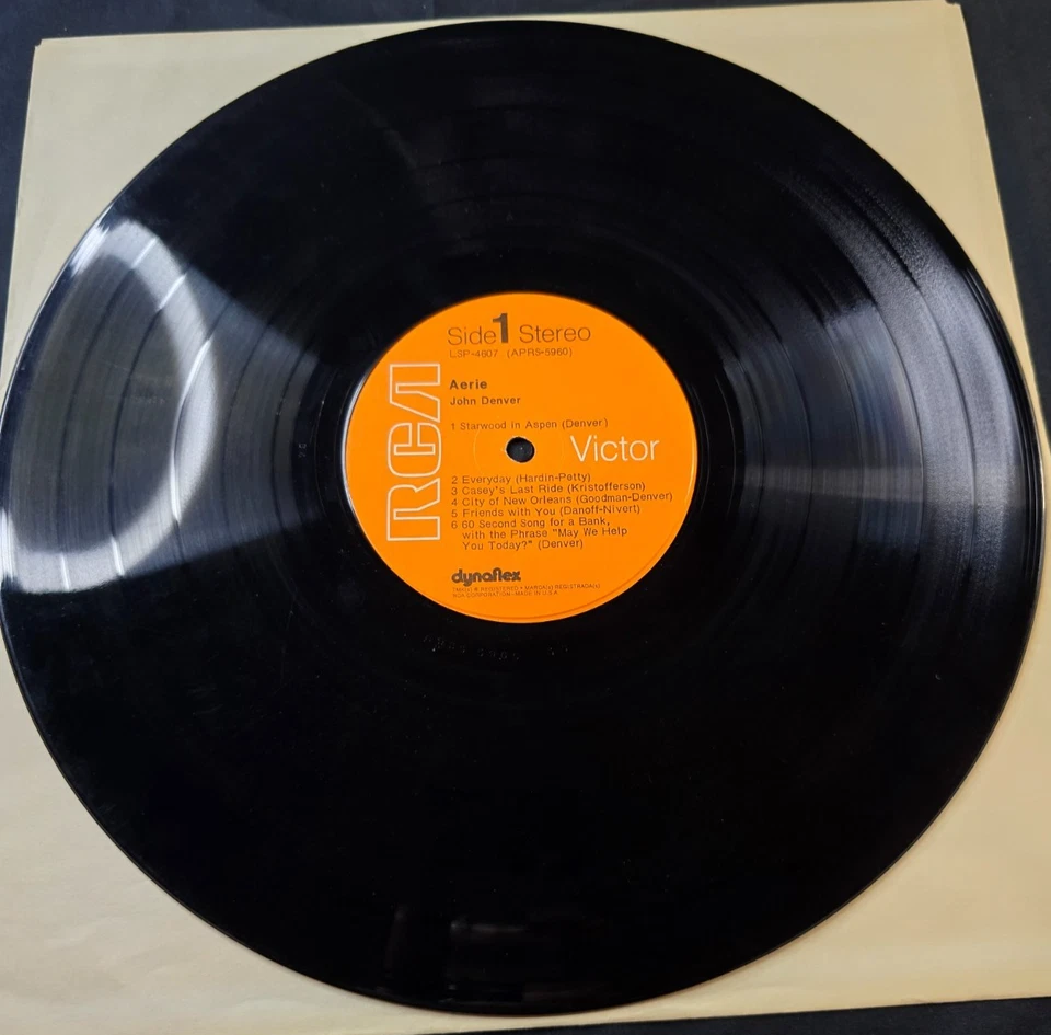 John Denver Aerie 1971 LP Vinyl Record Album With Poster First Pressing Mint - Image 3 of 4