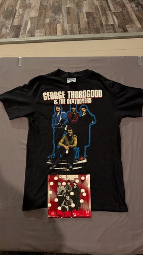 Thorogood, 1983 George Thorogood & Destroyers Shirt + 7" Vinyl Rock And Roll Christmas Lot
