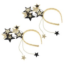Reusable Golden Sequin Headband with Star Design for New Year Holiday Party Wear
