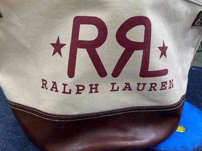 【vintage】RRL / Canvas Leather Tote Bag VINTAGE RRL Canvas Leather Bottom Tote Bag Storage Bin Bucket
