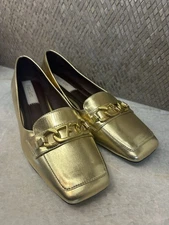 Franco Sarto Womens Tiari Faux Leather Embellished Loafers Size 8.5