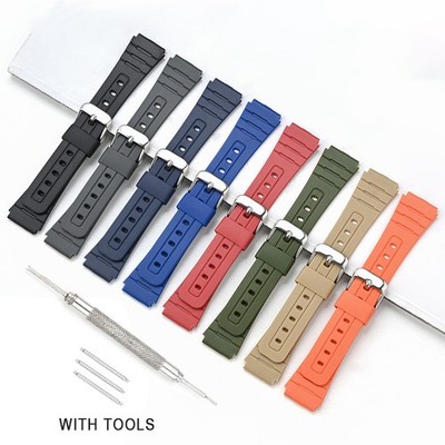 18mm Ersatzarmband für Casio A168 A158 A159 F91W F84 F105 F108 AE1200 AE1300