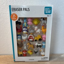 Pen Gear Eraser Pals 25 Count Farm Animal Vehicles Erasers School Supplies