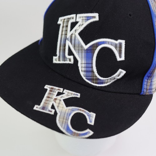 Kansas City KC City Hunter Gorra de béisbol ajustada a cuadros azul XL bordada - Imagen 7 de 18