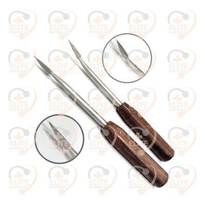 10 Bone awl straight and curved with fiber handle orthopedic instruments