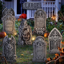 6 Styles 27 Inch Halloween Tombstone Outdoor Decorations