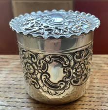 Silver Lidded Pot By George Unite 2 1/4&rdquo; Tall X 1 7/8&rdquo; Diameter