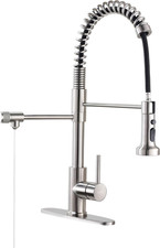 Kitchen Sink Faucet, Pull-Down Water Filtration Faucet, Bar Filter, Brushed Nick