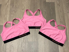 2X Womens Plus UNDER ARMOUR Crossback Sports Bra Lot of 3 Pink Set Fitness Gym