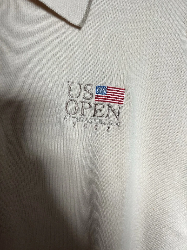Винтажный пуловер 2002 Ping Collection US Open Championship для гольфа кремовый размер XL - Изображение 3 из 4