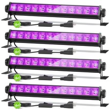 4 Pack 42W LED Black Light Bar, Blacklight with 6FT Cord Switch Plug, Glow in...