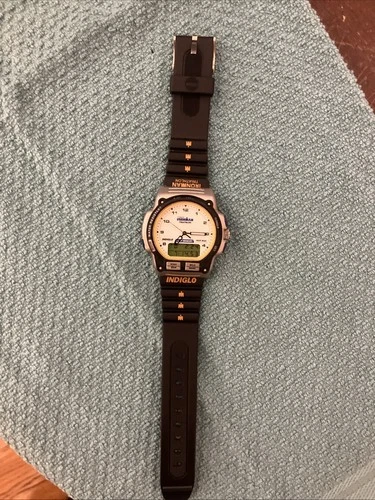 vintage rare timex ironman triathlon Indigo 8 lap memory watch with night mode