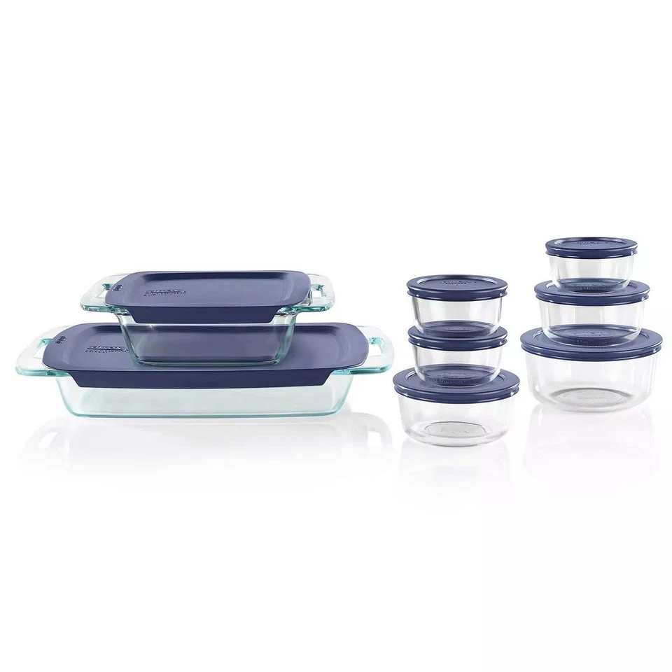 Pyrex Bake 'N Store 16-Piece Glass Food Storage Container Set with Lids - Image 2 of 4