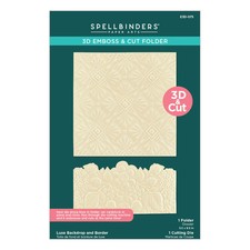 Spellbinders 3D Embossing Folder - Luxe Backdrop  Border, E3D-075